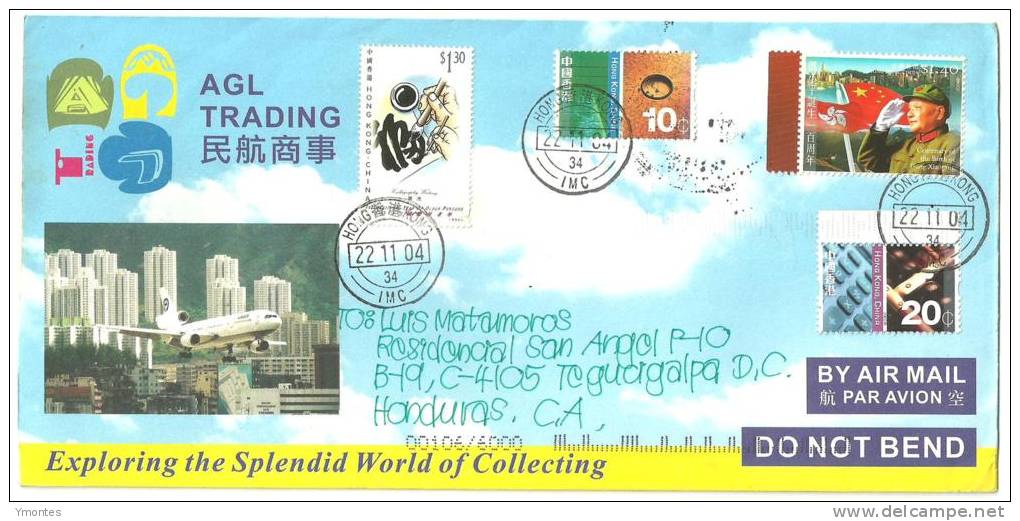 Cover Hong Kong To Honduras 2004 - Lettres & Documents