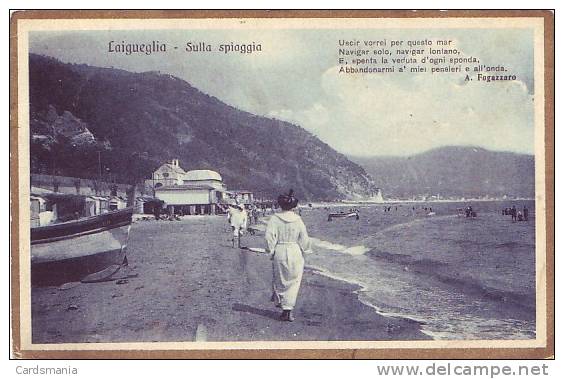 Laigueglia(Savona)-Sulla Spiaggia-1919 - Savona