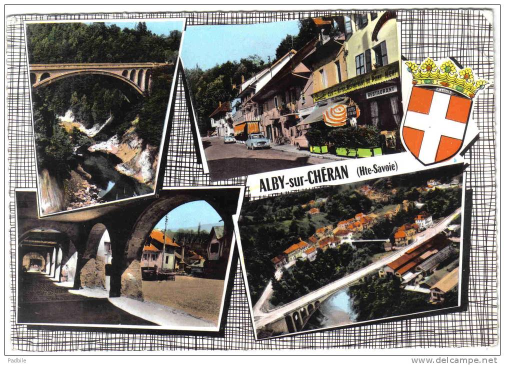 Carte Postale 74. Alby Sur Chéran  Hotel Restaurant Du Pont Neuf  Trés Beau Plan - Alby-sur-Cheran