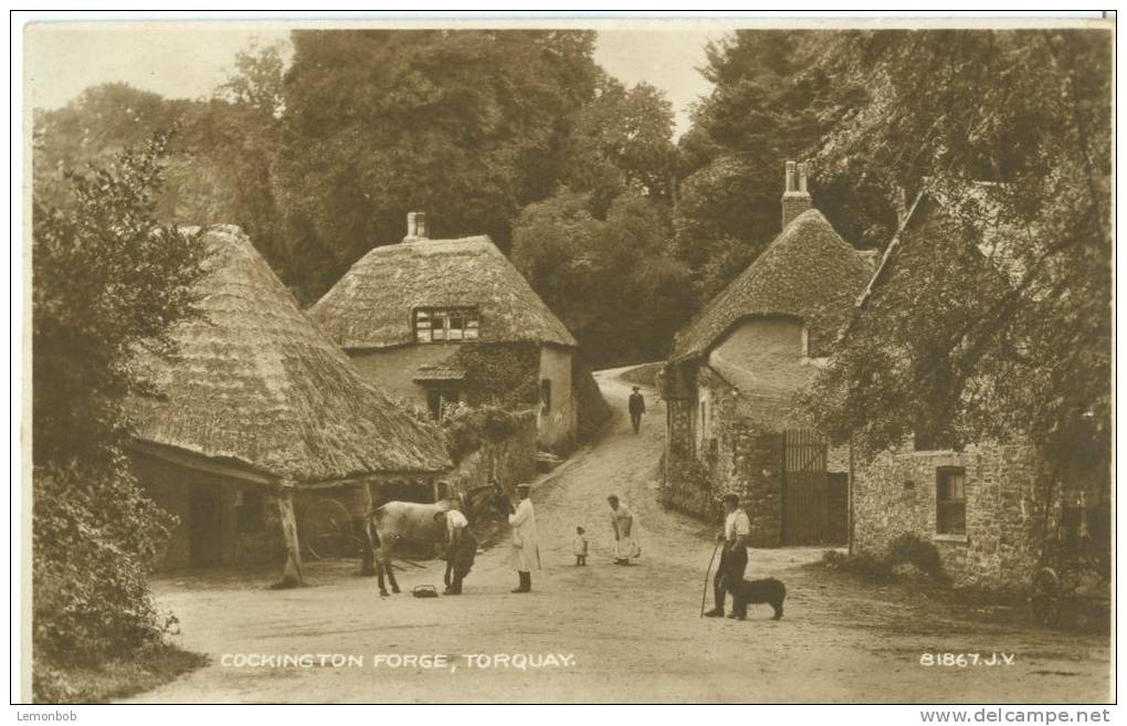 UK, United Kingdom, Cockington Forge, Torquay, 1930 Used Real Photo Postcard [P7529] - Torquay