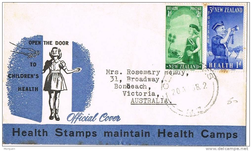 1999. Carta Nueva Zelanda 1938. Chidren´s Healt. New Zealand - Lettres & Documents
