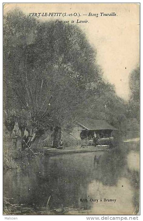 Essonne - Ref A208- Vert Le Petit - Etang Touraille -vue Sur Le Lavoir -theme Lavoirs - Carte Bon Etat - - Vert-le-Petit