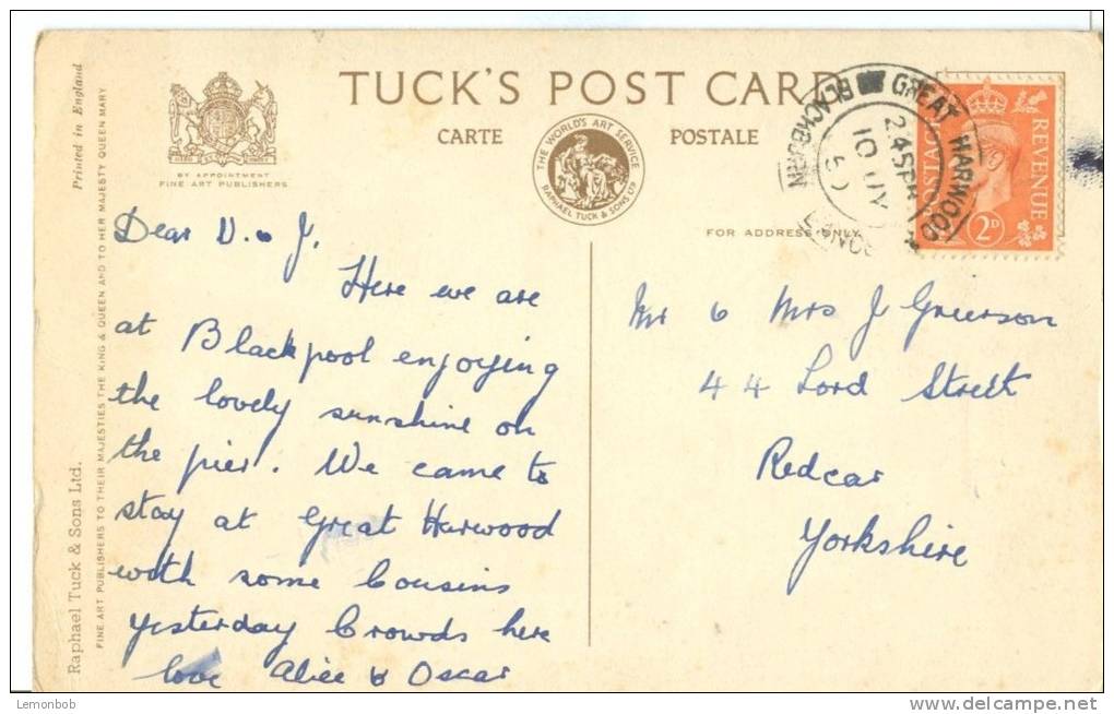 UK, United Kingdom, Blackpool Multi View, 1950 Used Tuck Postcard [P7533] - Blackpool