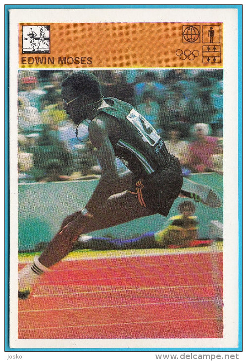 EDWIN MOSES - Usa Athletics Star ( Yugoslavia Vintage Card Svijet Sporta ) Athlétisme Athletik Atletismo Atletica - Leichtathletik