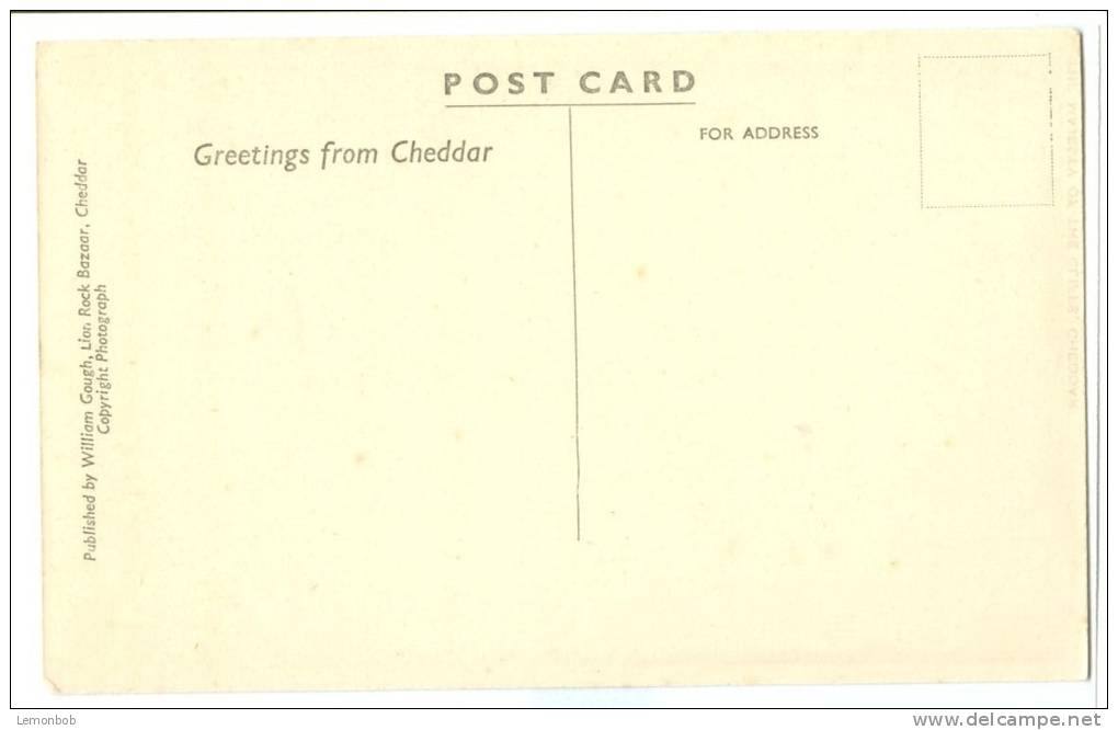UK, United Kingdom, The Majesty Of The Cliffs, Cheddar, Old Unused Postcard [P7551] - Cheddar