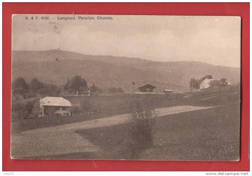 B1256 Longirod Pension Chalets. Cachet Marchissy 1910.Briquet 6140 - Longirod