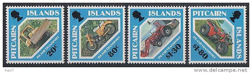 PITCAIRN  - Motos, Tracteurs, Squad, Transports Dans L'ile - 4v Neufs*** (MNH SET) - Islas De Pitcairn