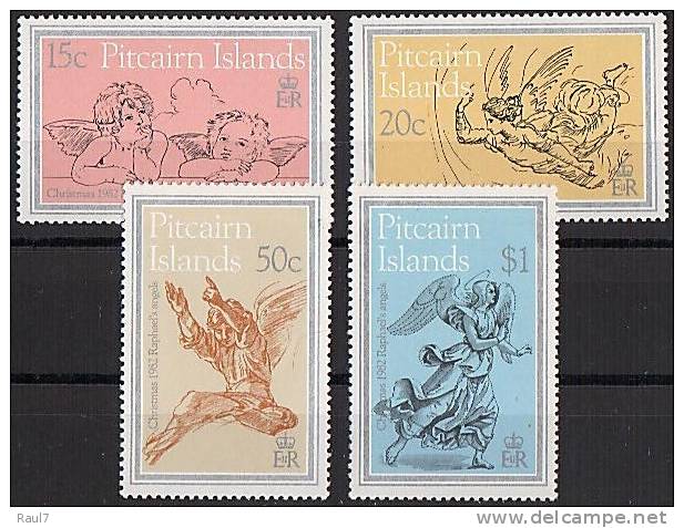 PITCAIRN  -Anges, Noêl 1982 - 4v Neufs*** (MNH SET) - Pitcairn Islands