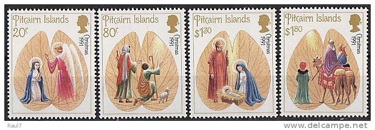 PITCAIRN  -Noêl 1991 - 4v Neufs*** (MNH SET) - Pitcairn