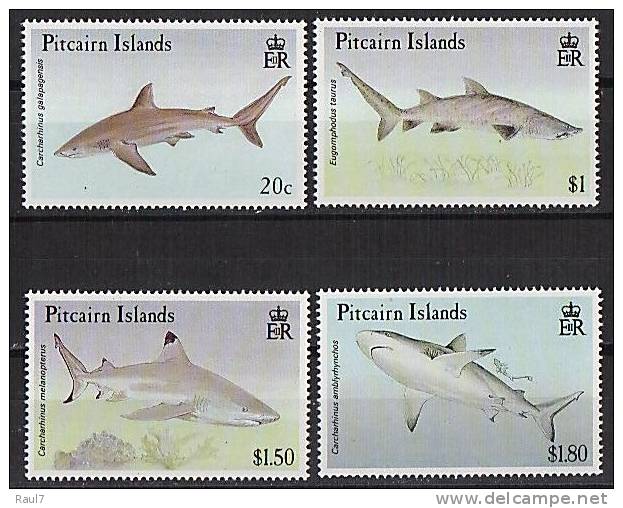 PITCAIRN  - Requins - 4v Neufs*** (MNH SET) - Pitcairn