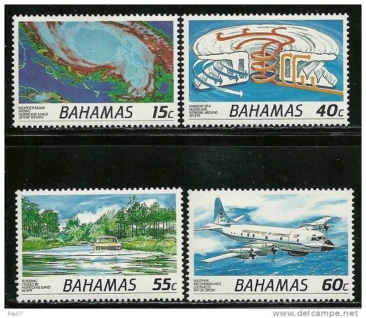 BAHAMAS - Cyclones- 4 Val Neufs // Mnh - Bahamas (1973-...)