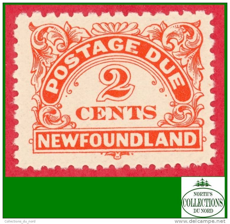 Canada Newfoundland - Postage Due - # J2 Scott - Unitrade - Mint - 2 Cents - Dated: 1939 - Fin De Catalogue (Back Of Book)