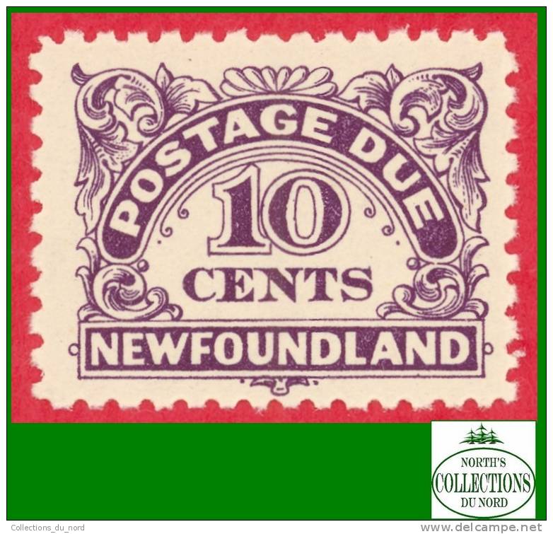 Canada Newfoundland - Postage Due - # J6 Scott - Unitrade - Mint - 10 Cents - Dated: 1939 - Back Of Book