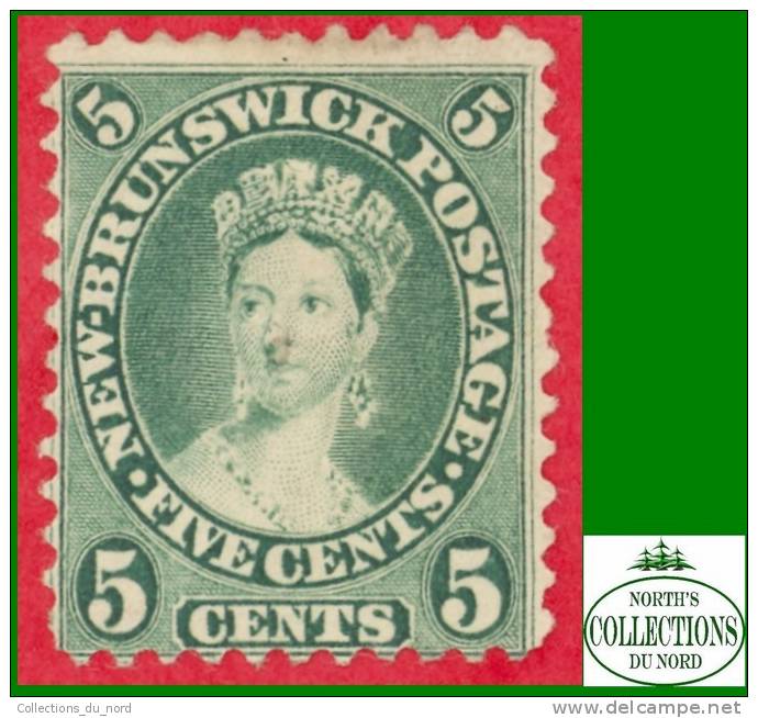 Canada New Brunswick - # 8 Scott - Unitrade - Mint - 5 Cents - Queen Victoria - Dated: 1860 - Unused Stamps
