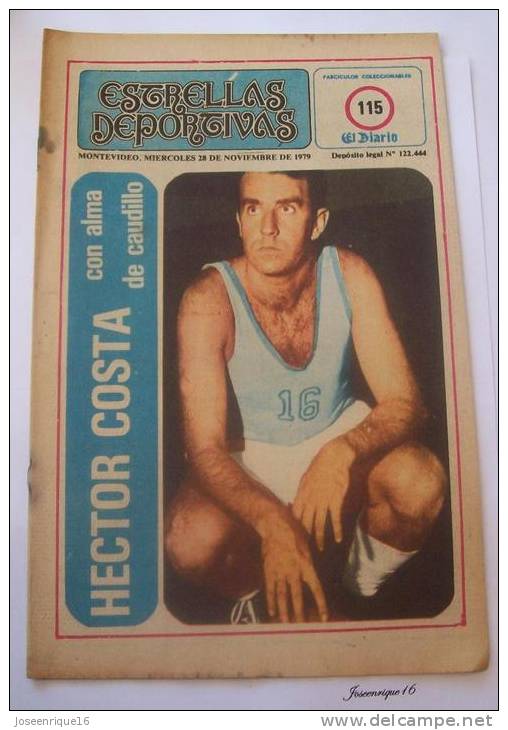 URUGUAY BASKETBALL BASQUETBOL. HECTOR COSTA. MAGAZINE REVISTA DEPORTIVA N° 115  1979 - Otros & Sin Clasificación