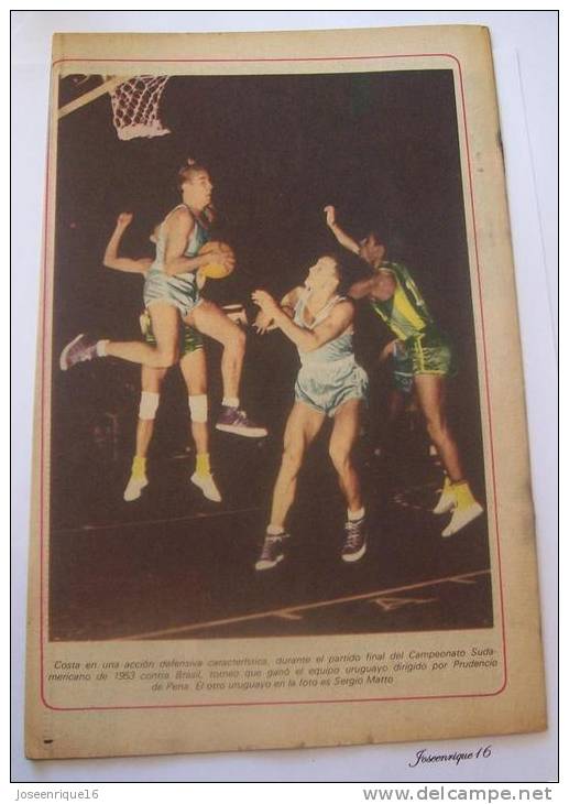 URUGUAY BASKETBALL BASQUETBOL. HECTOR COSTA. MAGAZINE REVISTA DEPORTIVA N° 115  1979 - Otros & Sin Clasificación