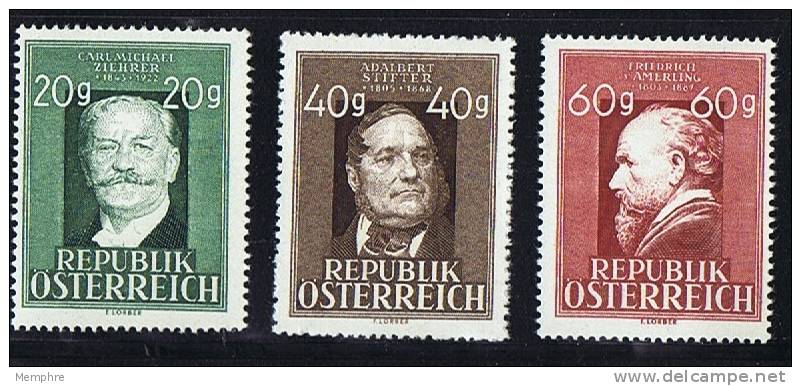 1948  Artistes Autrichiens: Ziehner * Mh, Stiffer ** MNHH , Amerling  ** MNh - Ongebruikt