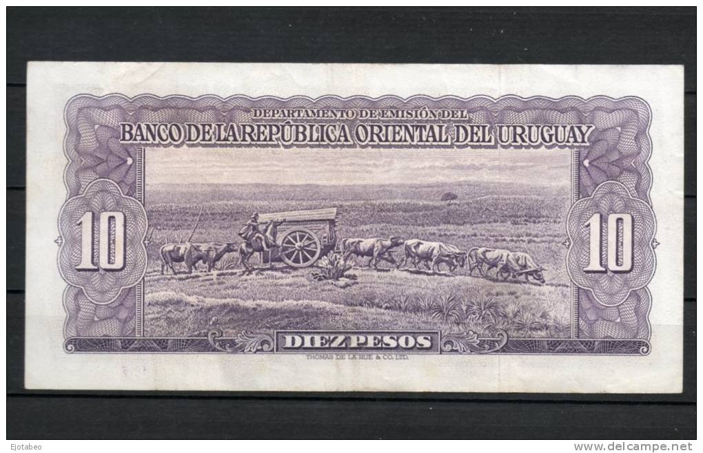 10- URUGUAY -1939 Billetes De 10 Pesos Term. 924 - Uruguay
