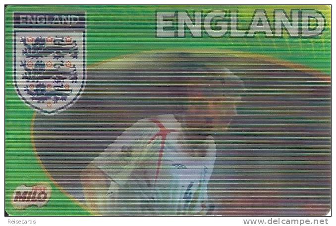 Football Team England - 3D Card - Steven Gerrard, Paul Robinson, Gary Neville - Other & Unclassified