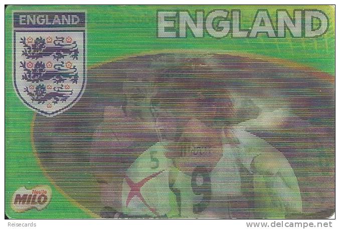 Football Team England - 3D Card - Wayne Rooney, David Beckham, Rio Ferdinand - Other & Unclassified