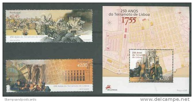 Portugal 2005 Tremblement De Terre De Lisbonne De 1755 **  Lisbon Earthquake 250 Years** - Unused Stamps