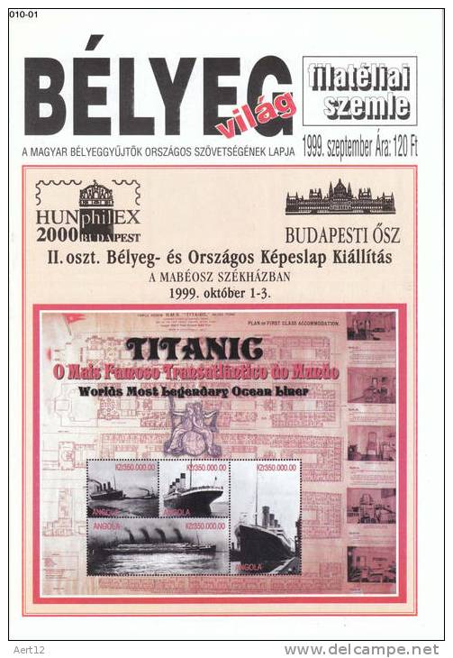 HUNGARY, 1999, Szeptember. Bélyegvilág; The National Association Of Hungarian Stamp Collectors Journal - Other & Unclassified