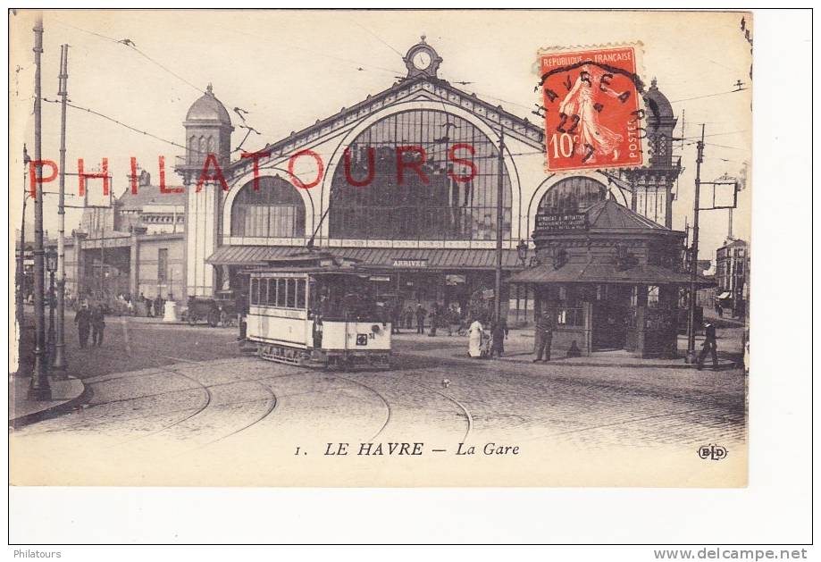 LE HAVRE / LA GARE  (tramway)  1917 - Station