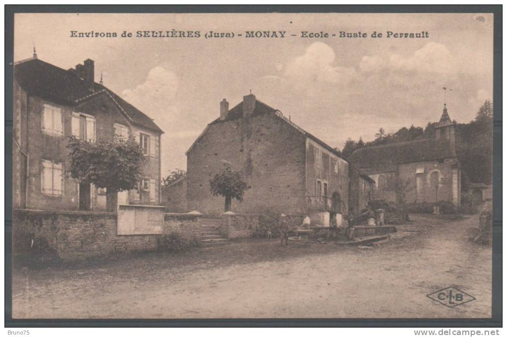 39 - Environs De Sellières - MONAY - Ecole - Buste De Perrault - Altri & Non Classificati