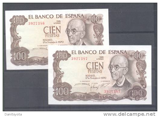 EDIFIL D73 "100 PTAS 17 DE NOVIEMBRE DE 1970" - 100 Peseten