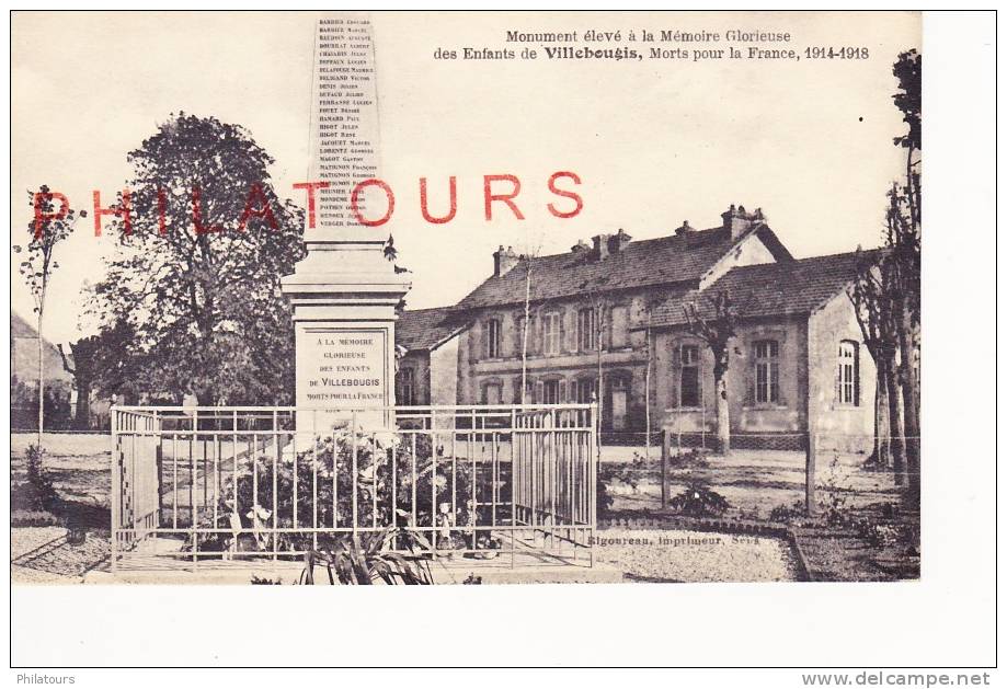 VILLEBOUGIS  /  MONUMENT ELEVE A LA MEMOIRE GLORIEUSE DES ENFANTS 1914-1918 - Villebougis