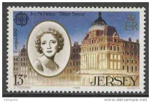 Jersey 1985 Mi 348 YT 342 ** Ivy St. Helier (1886-1971) Actress + His Majesty’s Theatre, London/ Sängerin,Schauspielerin - Chanteurs