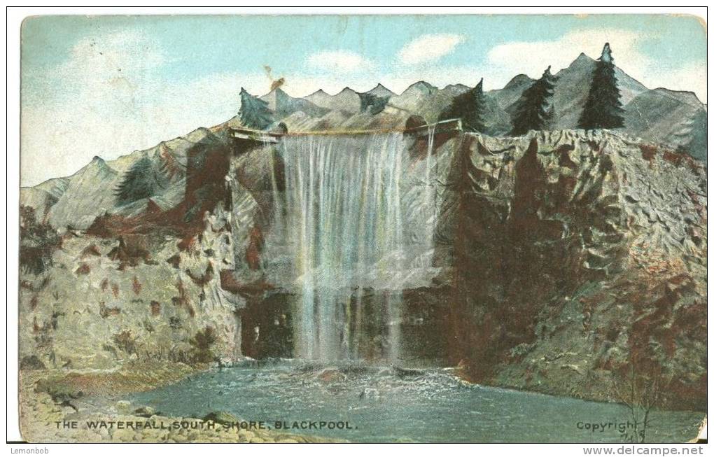 UK, United Kingdom, The Waterfall, South Shore, Blackpool, 1907 Used Postcard [P7562] - Blackpool