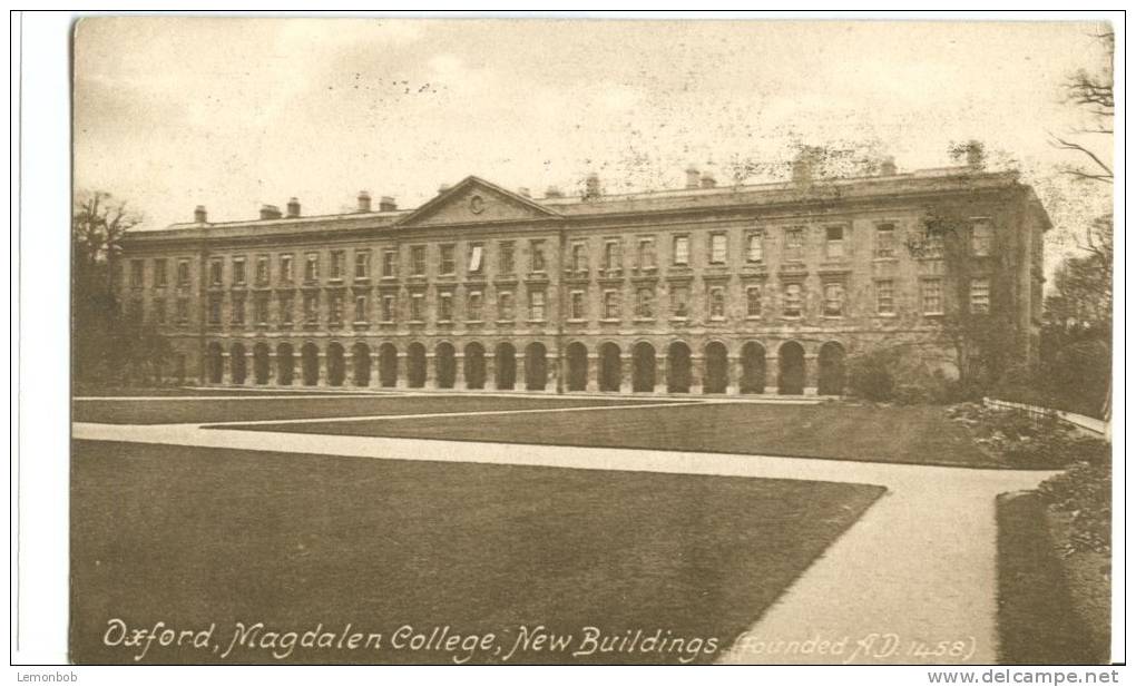 UK, United Kingdom, Oxford, Magdalen College, New Building, 1918 Used Postcard [P7575] - Oxford