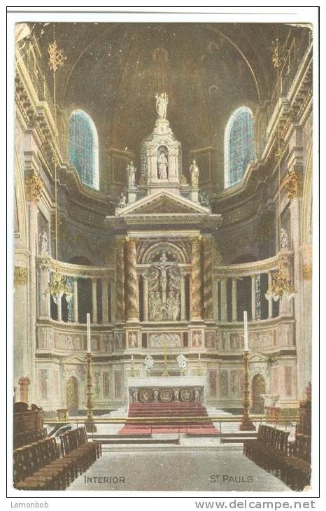 UK, United Kingdom, St Paul's Cathedral, Interior, 1906 Used Postcard [P7585] - St. Paul's Cathedral