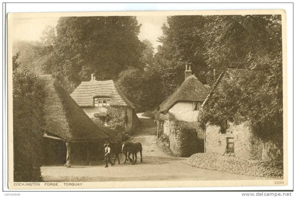 UK, United Kingdom, Cockington Forge, Torquay, Old Unused Postcard [P7589] - Torquay