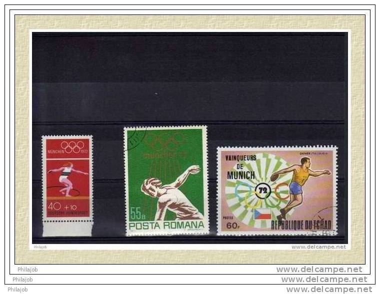 Lot De 1 Timbre NEUF ** MNH  + 2 Obl " LANCE DU DISQUE " Parfait état + Prix Dégressif (73). - Mezclas (max 999 Sellos)