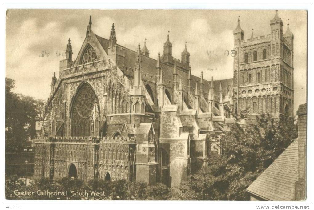 UK, United Kingdom, Exeter Cathedral  South West, 1915 Used Postcard [P7606] - Exeter