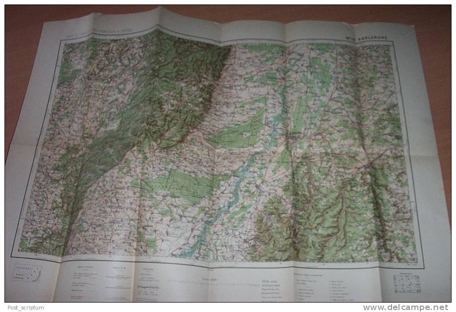 Vieux Papiers - Cartes - Région De Karlsruhe, 1/200 000 - Topographical Maps