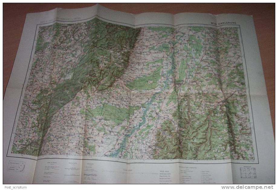 Vieux Papiers - Cartes - Région De Karlsruhe, 1/200 000 - Topographische Kaarten