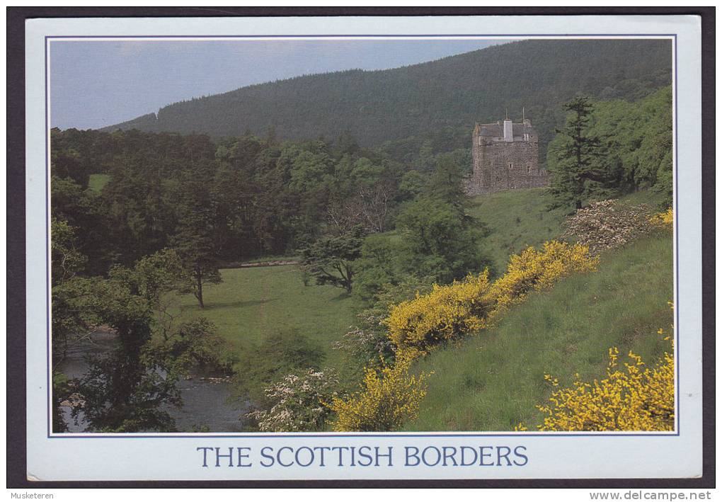 United Kingdom PPC Scotland Neidpath Castle And The River Tweed Near Peebles, Scotish Borders - Peeblesshire