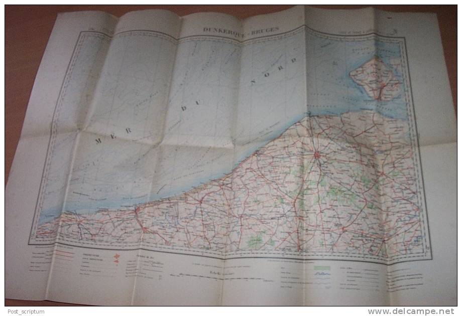 Vieux Papiers - Cartes - Région De Dunkerque , 1/200 000 - Topographische Karten