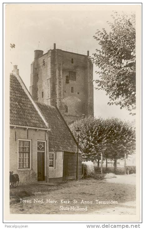 CARTE PHOTO TOREN NED - HERV. KERK. ST. ANNA TERMUIDEN - SLUTS-HOLLAND - Sluis