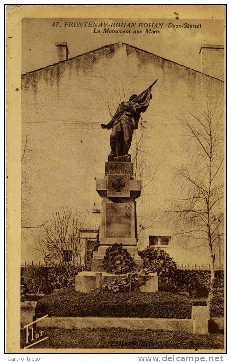 CPA 79 FRONTENAY-ROHAN-ROHAN. LE MONUMENT AUX MORTS. 1945 - Frontenay-Rohan-Rohan