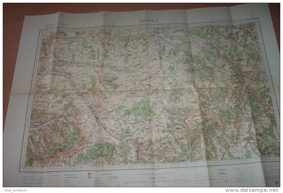 Vieux Papiers - Cartes - Région De Troyes , 1/200 000 - Topographische Karten