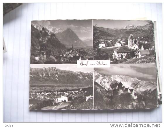 Liechtenstein Vaduz Nice Four Views From The City And The Mountains - Liechtenstein