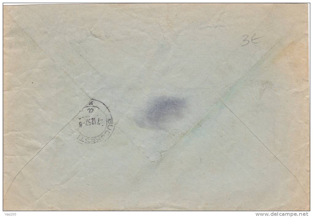 BARRAGE,ENERGIES ,ELECTRICITE 1957 Cover Stationery Entier Postal  Romania. - Electricity