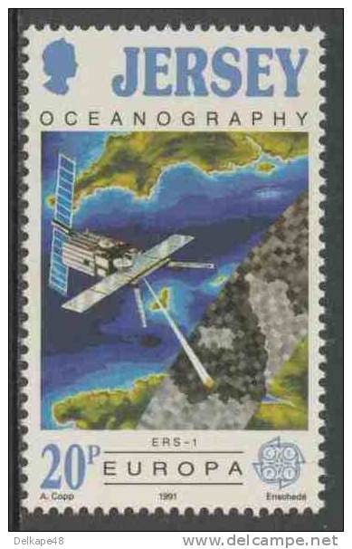 Jersey 1991 Mi 540 ** ERS-1 - Satellite For Oceanography / Ozeanografie - Europa Cept - Europe