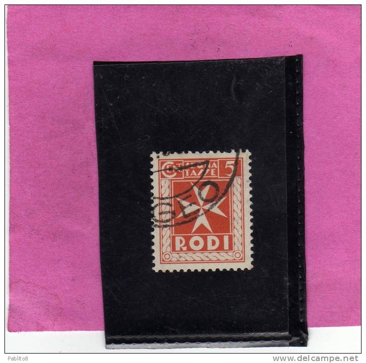 EGEO 1934 SEGNATASSE 5 C TIMBRATO - Ägäis