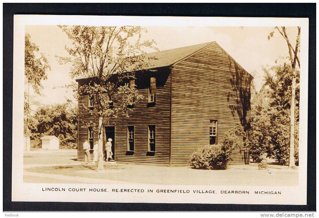 RB 779 - Real Photo Postcard Lincoln Court House Greenfield Village Dearborn Michigan USA - Dearborn