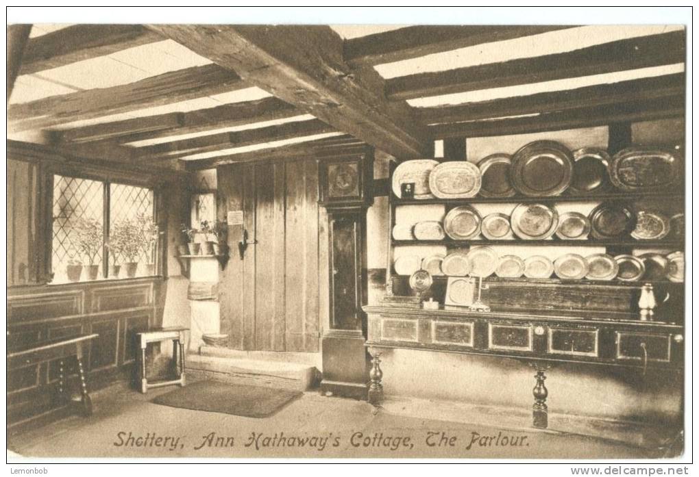 UK, United Kingdom, Shottery, Ann Hathaway´s Cottage, The Parlour, Early 1900s Unused Postcard [P7618] - Stratford Upon Avon